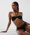 Karl Lagerfeld Karl Dna Twist Front Bandeau In Black