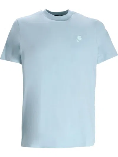 Karl Lagerfeld Karl-embroidered T-shirt In Blue