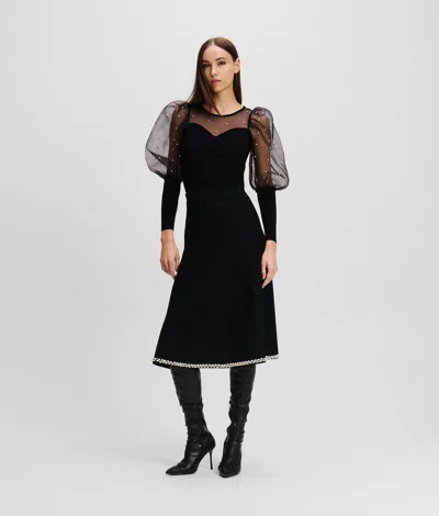 Karl Lagerfeld Karl Essential A-line Skirt In Black