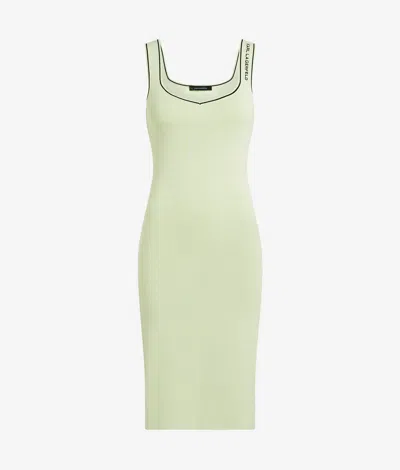 Karl Lagerfeld Karl Essential Knitted Dress In Green