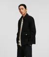 Karl Lagerfeld Karl Essentials Bouclé Jacket In Black