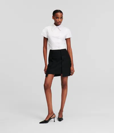 Karl Lagerfeld Karl Essentials Tailored Mini Skirt In Black