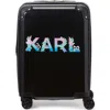 Karl Lagerfeld Karl Flowers 21" Upright Carry On In Black