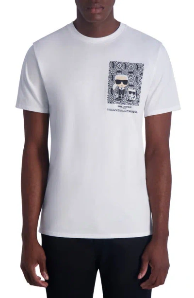 Karl Lagerfeld Karl Graphic Print T-shirt In White