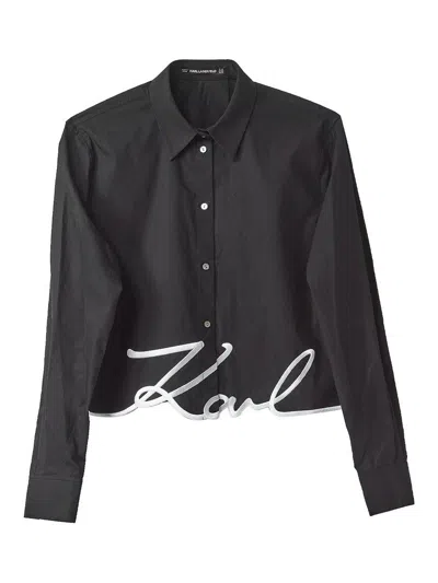 KARL LAGERFELD CAMISA - NEGRO