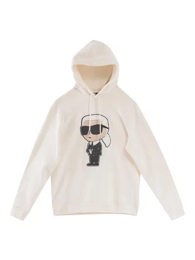 Karl Lagerfeld Karl Hooded Sweatshirt In Neutral
