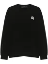 Karl Lagerfeld Karl Ikon-patch Sweatshirt In Black