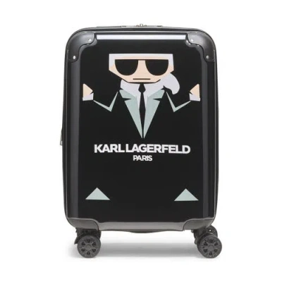 Karl Lagerfeld Karl In A Box 21" Carry On Upright In Black