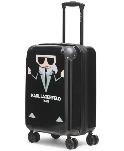 Karl Lagerfeld Karl In A Box Small Upright Suitcase In Black