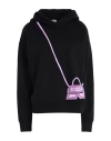 Karl Lagerfeld Karl K Bag Hoodie Woman Sweatshirt Black Size M Organic Cotton, Polyester