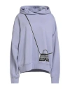 Karl Lagerfeld Karl K Bag Hoodie Woman Sweatshirt Lilac Size Xxl Organic Cotton, Polyester
