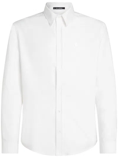 Karl Lagerfeld Karl Kameo Oxford Shirt In White
