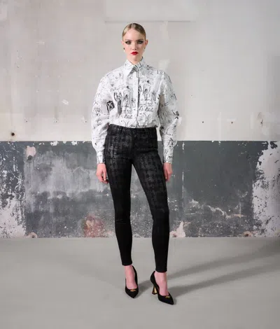 Karl Lagerfeld Karl Kameo Patterned Skinny Jeans In Black