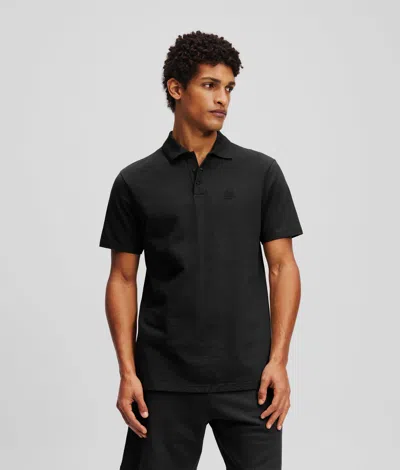 Karl Lagerfeld Karl Kameo Polo Shirt In Black