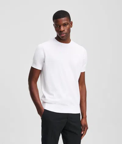 Karl Lagerfeld Karl Kameo Short-sleeved Sweatshirt In White