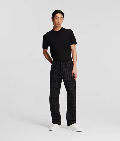 Karl Lagerfeld Karl Kameo Straight Jeans In Black