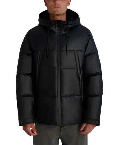 KARL LAGERFELD KARL LAGERELD MID WEIGHT HOODED PUFFER WITH POCKETS