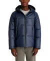 Karl Lagerfeld Men's Hooded Down Regular-fit Jacket In Blue