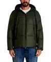 Karl Lagerfeld Men's Hooded Down Regular-fit Jacket In Green