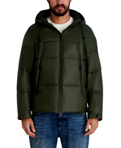 KARL LAGERFELD KARL LAGERELD MID WEIGHT HOODED PUFFER WITH POCKETS