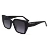 Karl Lagerfeld Black Acetate Sunglasses In Black