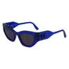 Karl Lagerfeld Blue Injected Sunglasses In Blue