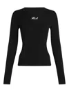 Karl Lagerfeld Logo-embroidered T-shirt In Multi