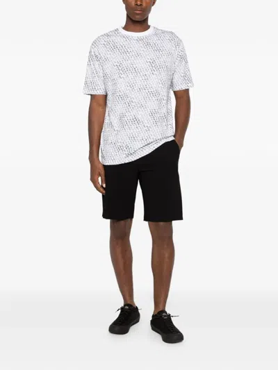 Karl Lagerfeld Logo-embroidered Elasticated Shorts In Black