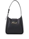 Karl Lagerfeld Signature Leather Shoulder Bag