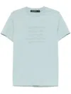 Karl Lagerfeld Slogan-embossed T-shirt In Blue