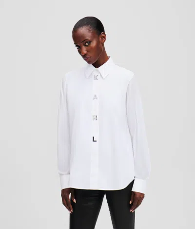 Karl Lagerfeld Karl Letters Shirt In White