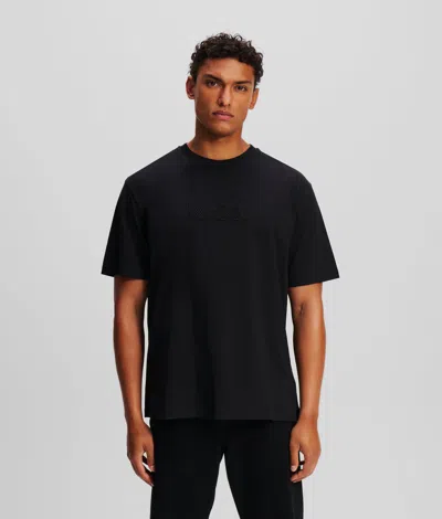Karl Lagerfeld Karl Logo Art Deco T-shirt In Black