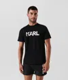 Karl Lagerfeld Beachwear Man T-shirt Black Size Xxl Organic Cotton In Black