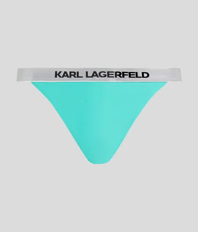 Karl Lagerfeld Karl Logo Bikini Bottoms In Blue