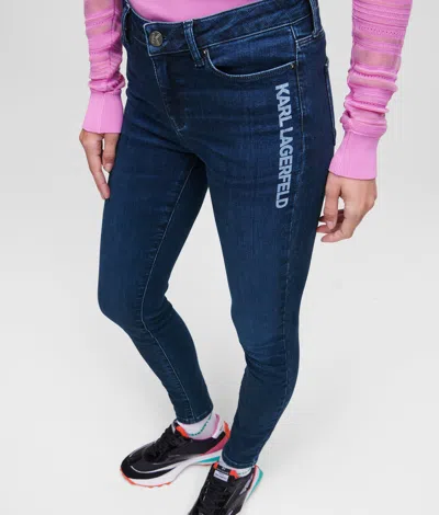 Karl Lagerfeld Karl Logo Blue Skinny Jeans