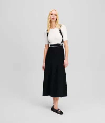 Karl Lagerfeld Karl Logo Knit Dress In Black