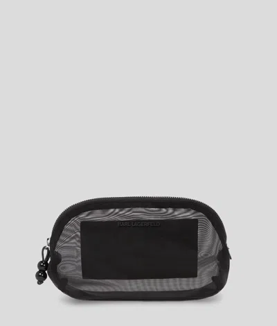Karl Lagerfeld Karl Logo Mesh Beach Pouch