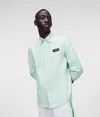 Karl Lagerfeld Karl Logo Oxford Shirt In Green