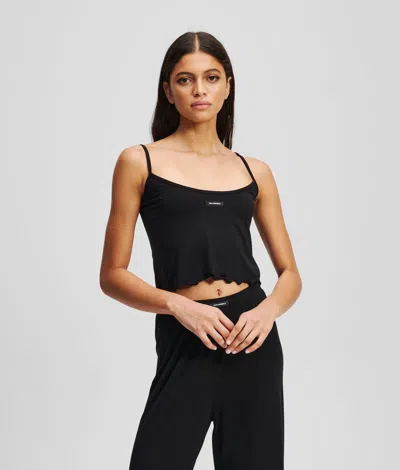 Karl Lagerfeld Karl Logo Pajama Set In Black