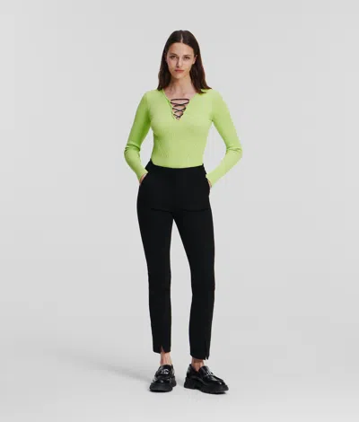 Karl Lagerfeld Karl Logo Punto Trousers In Black