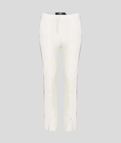 Karl Lagerfeld Karl Logo Punto Trousers In White