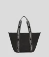 Karl Lagerfeld Karl Logo Raffia Beach Tote Bag