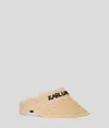 Karl Lagerfeld Karl Logo Raffia Beach Visor