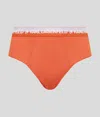 Karl Lagerfeld Karl Logo Ribbed Culottes In Orange