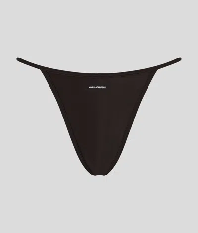 Karl Lagerfeld Karl Logo Satin Briefs In Black