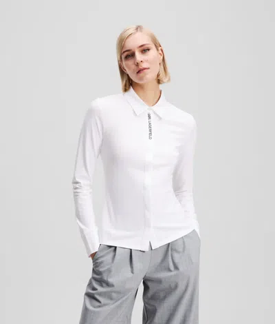 Karl Lagerfeld Karl Logo Shirt In Yellow