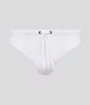 Karl Lagerfeld Karl Logo Swim Briefs In White