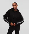 Karl Lagerfeld Karl Logo Tape Hoodie In Black
