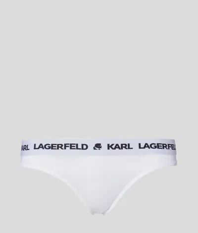 Karl Lagerfeld Karl Logo Thong In White