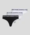 Karl Lagerfeld Karl Logo Thongs – 3 Pack In Multi